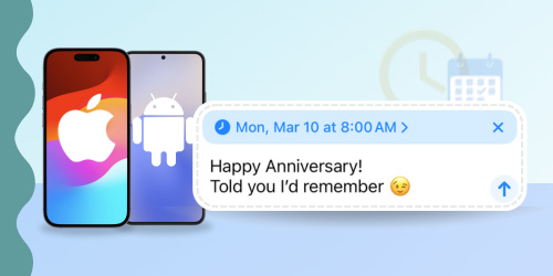 Scheduling a Text Message on iPhone and Android