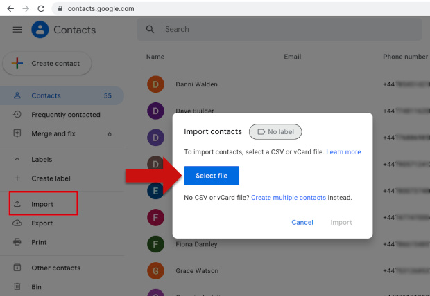 how to import contacts into outlook for android