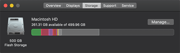 clear storage on icloud for mac