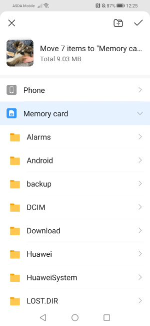 Moving photos from Android to SD Card