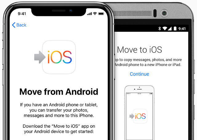 move to ios on iphone