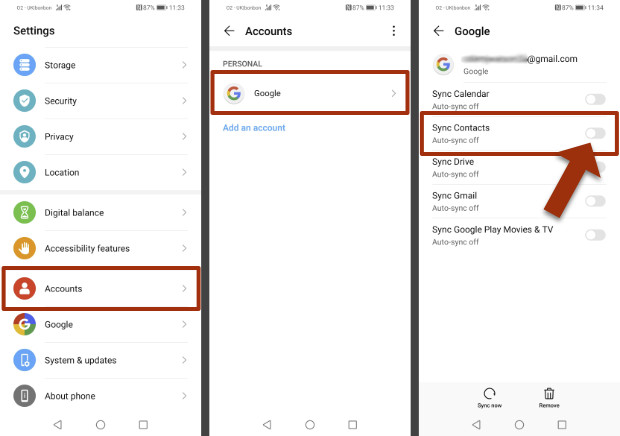 how to sync work email to android phone