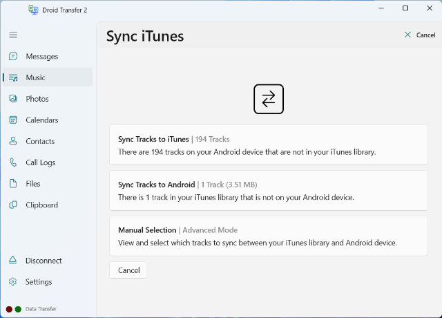 sync android with mac itunes