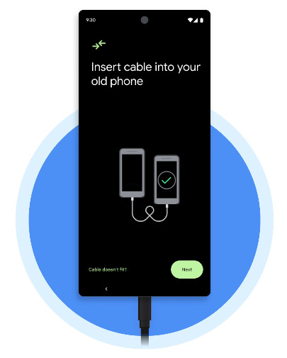 Transfer data from iPhone to Android with USB cable