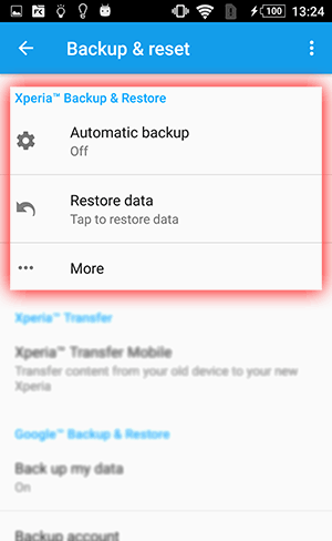 Sony Xperia Backup & Restore