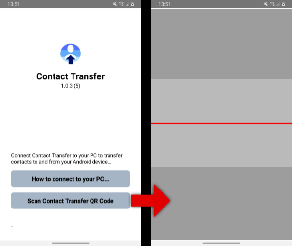 contact transfer qr code