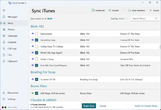 iTunes on Android