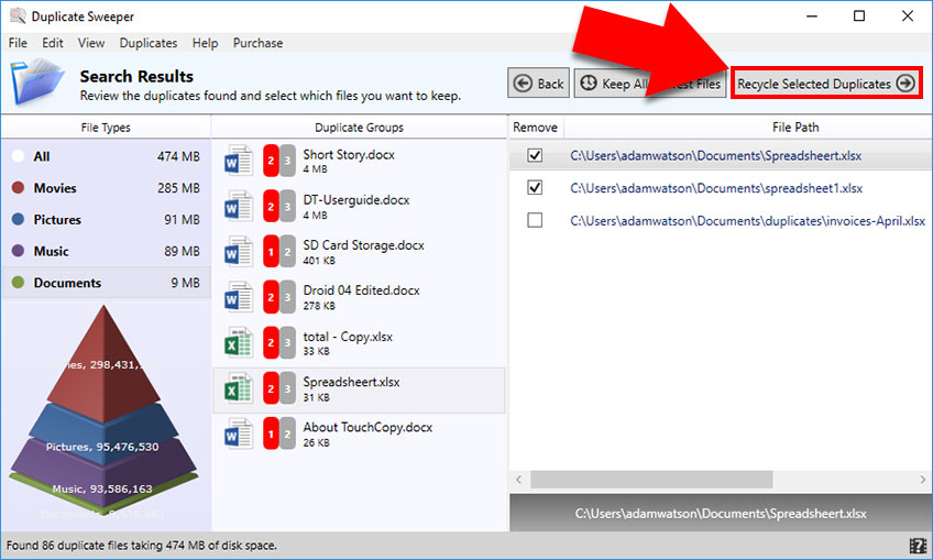 windows duplicate file finder remover