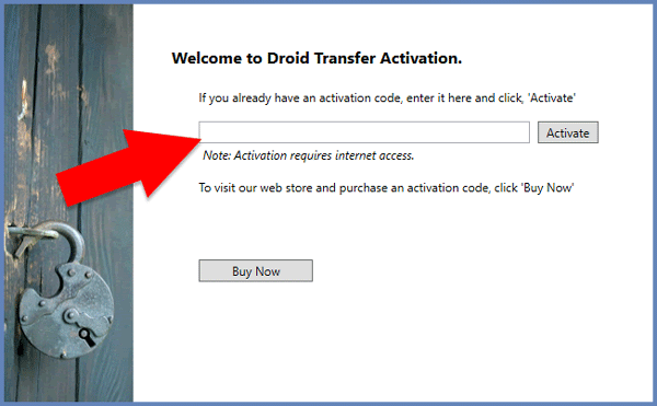 Droid transfer activation code free