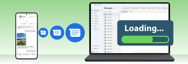 Failed to Load Messages in Droid Transfer