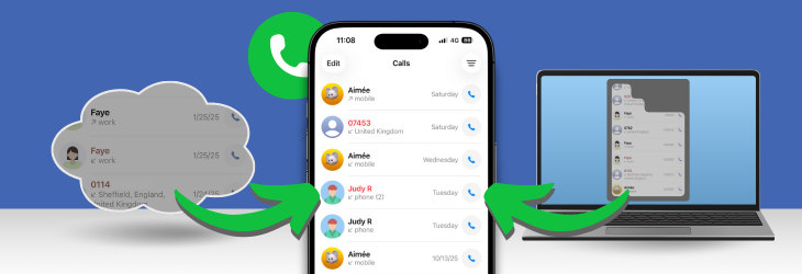 Recovering iPhone call history via cloud or computer
