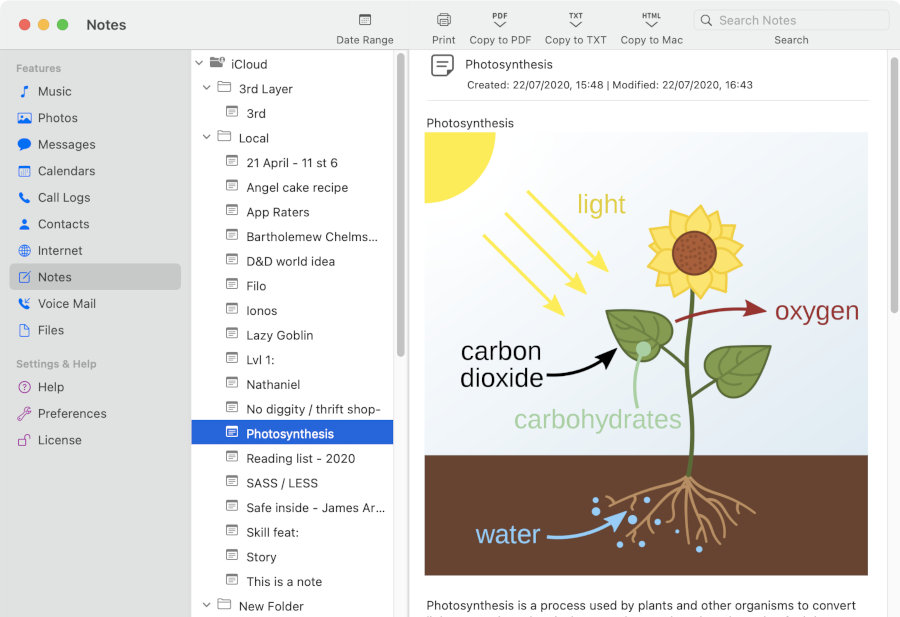 fill up your mac desktop with text for notes